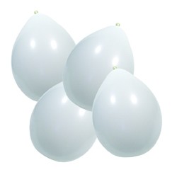 Ballons globos 100 pièces blancs