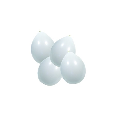 Ballons globos 100 pièces blancs
